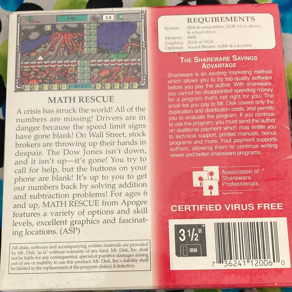Math Rescue Software Box